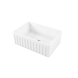 Sicily White Fireclay Farmhouse Undermount Sink