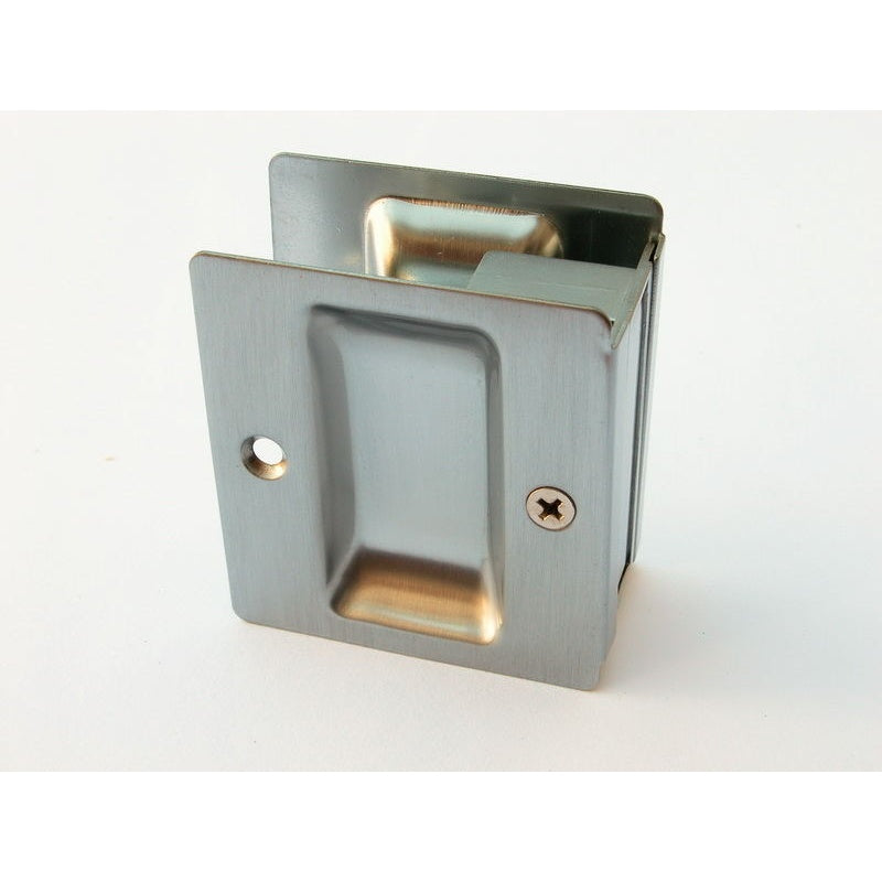 Cavity Sliding Door Lock Satin Chrome - Passage