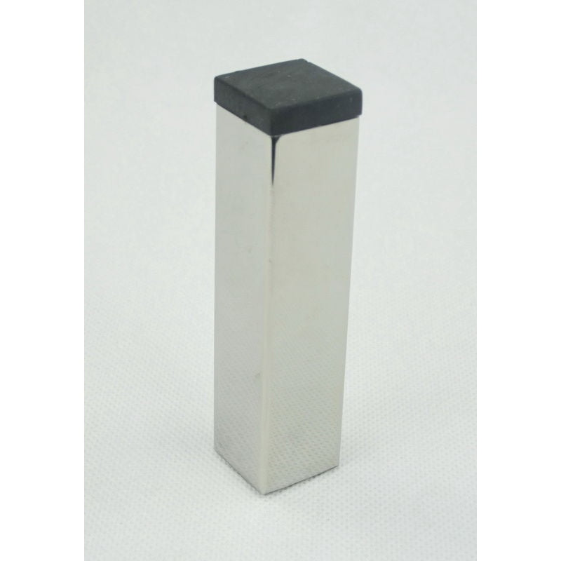 Square Pole Door Stop 83mm Polished Stainless