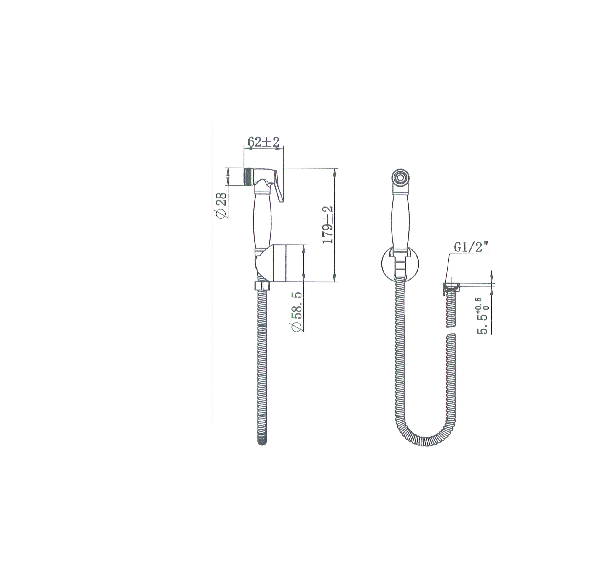 Bidet Toilet Spray - Chrome