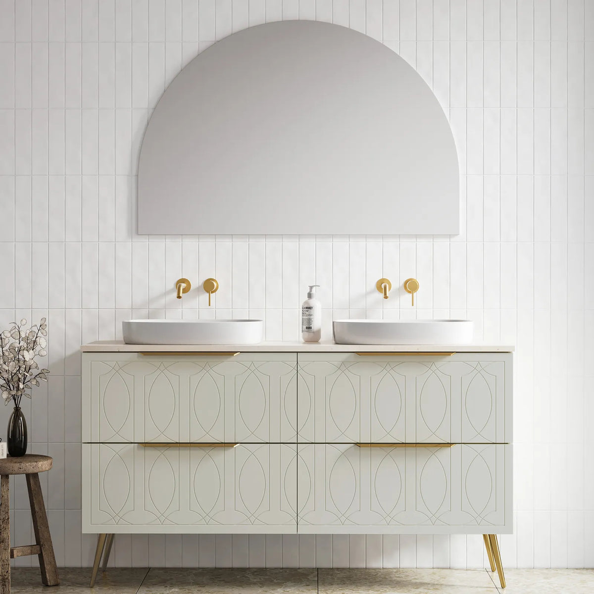 Timberline Sutherland House Vanity 1500mm Double Bowl