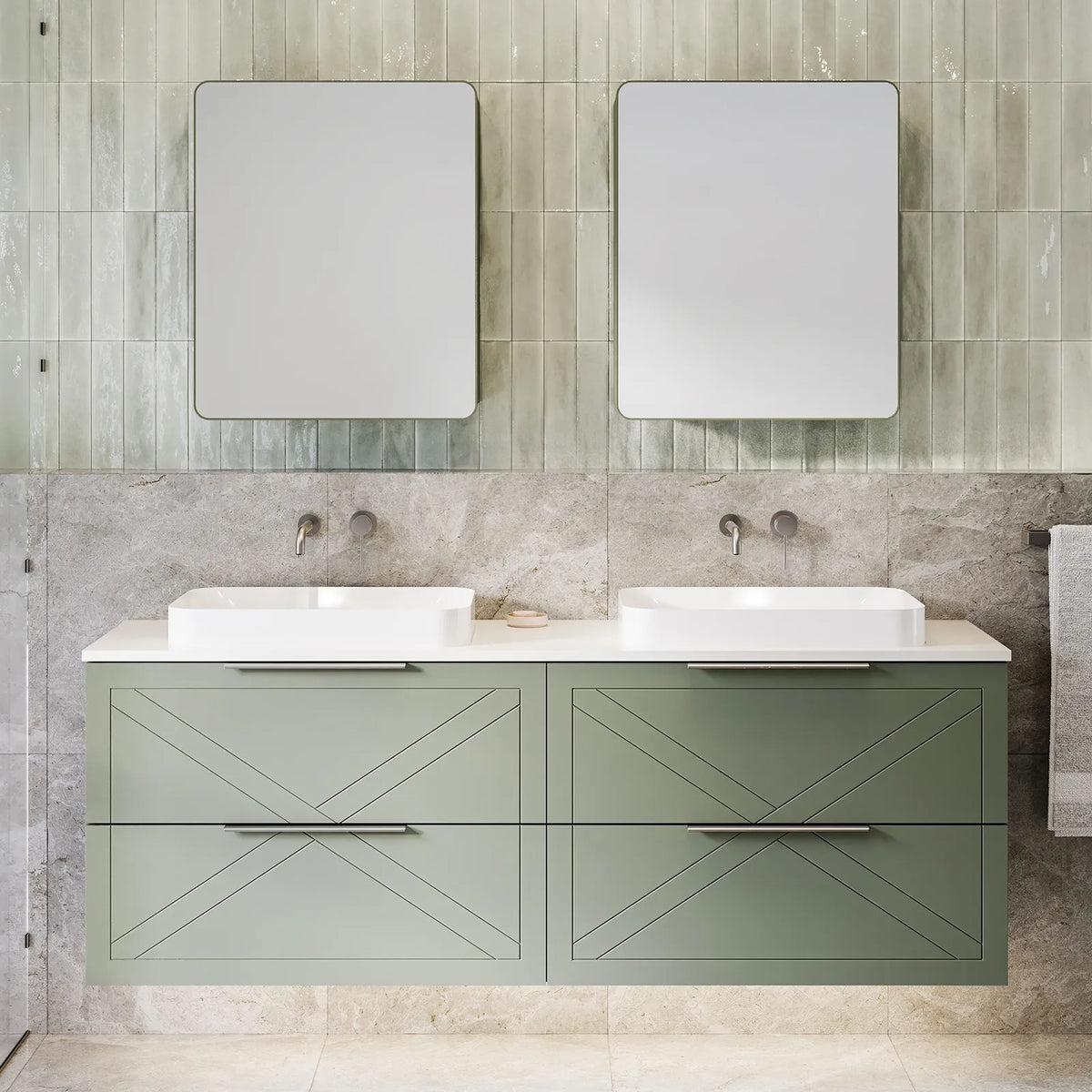 Timberline Sutherland House Vanity 1500mm Double Bowl