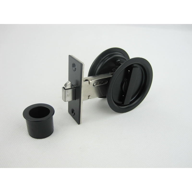 Cavity Sliding Door Lock RD (Stainless Steel 304) Privacy -Matt Black