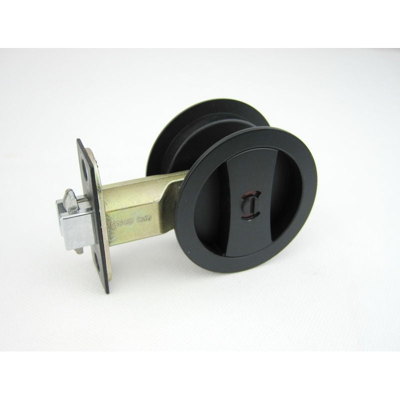Cavity Sliding Door Lock RD Matt Black -Privacy