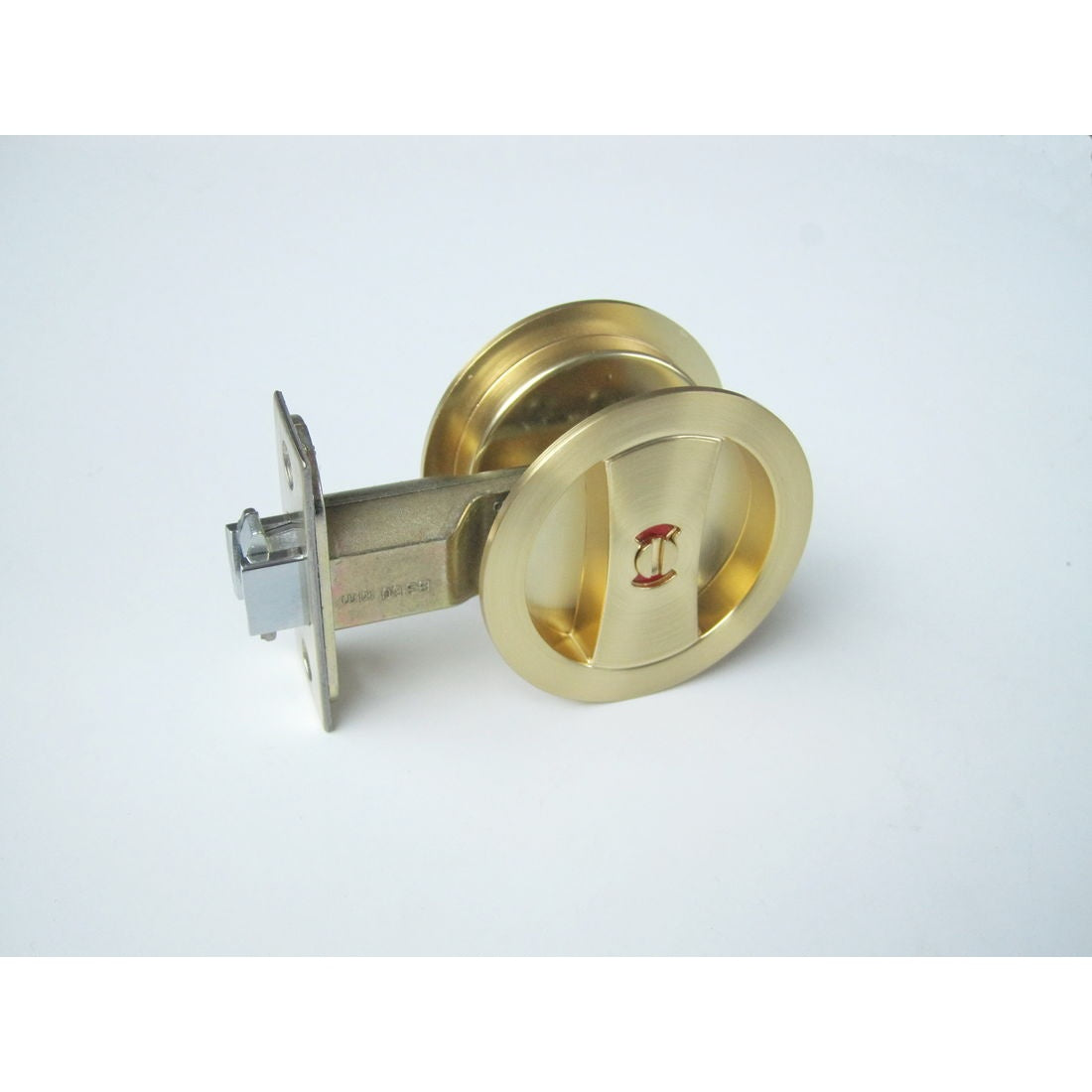 Cavity Sliding Door Lock RND Satin Brushed Gold -Privacy