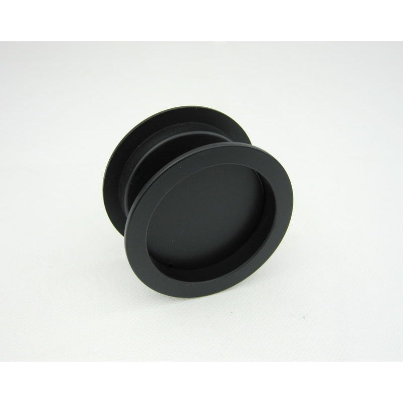 Cavity Sliding Door Lock RD Matt Black -Passage