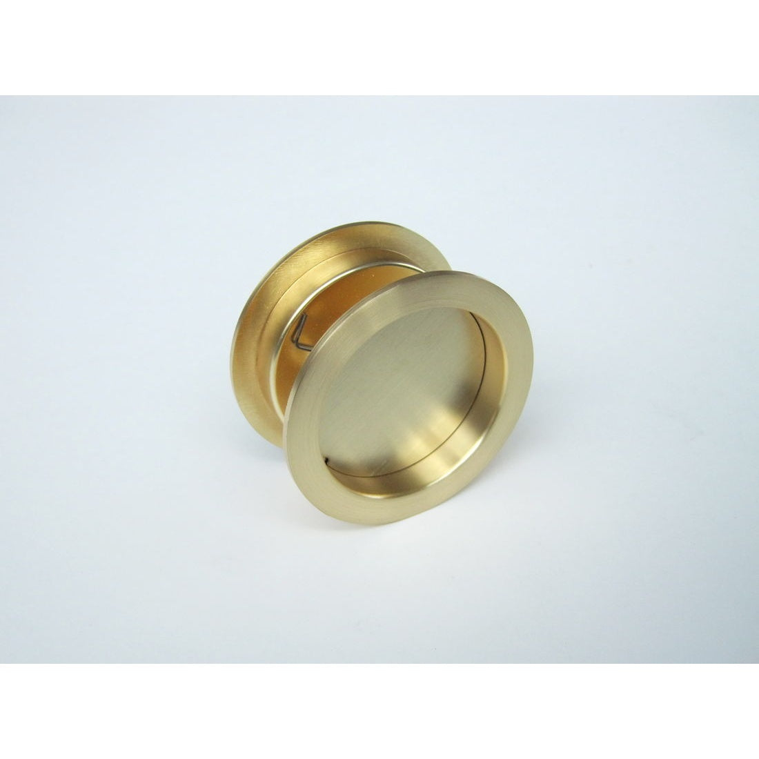 Cavity Sliding Door Lock RND Satin Brushed Gold -Passage