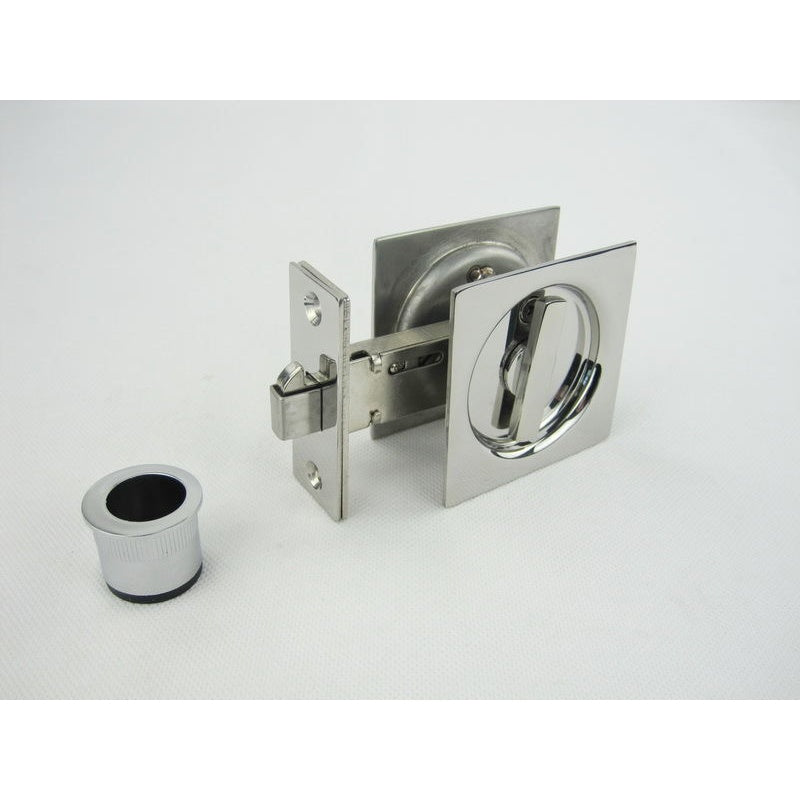 Cavity Sliding Door Lock SQ (Stainless Steel 304) Privacy -Polihsed Stainless
