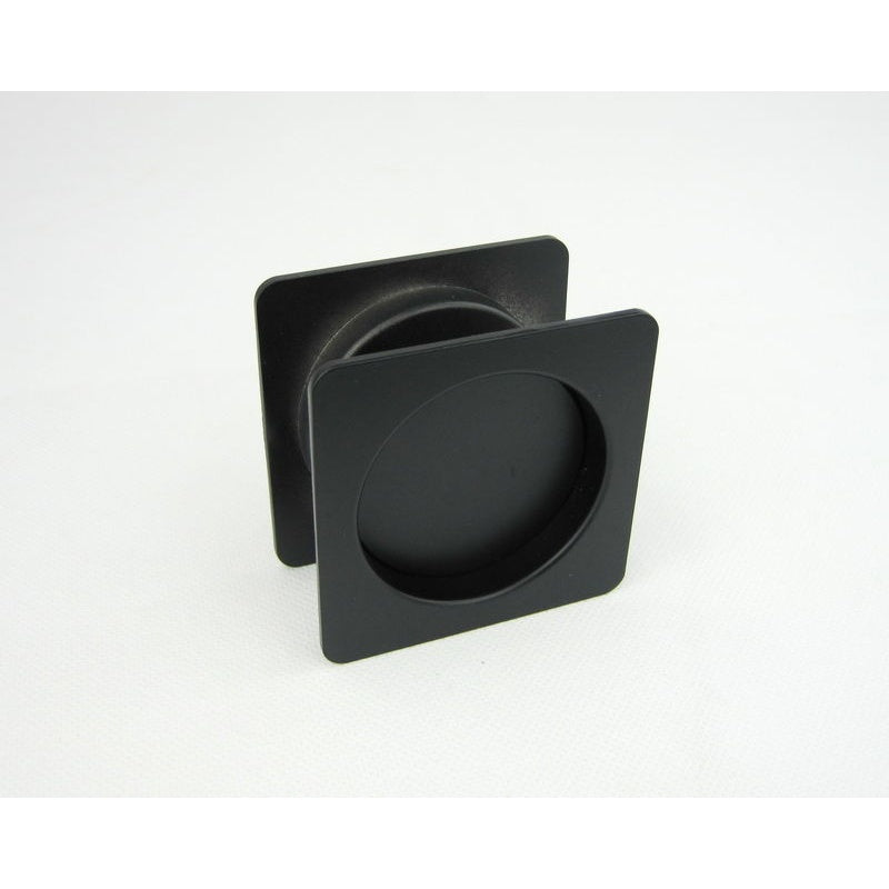 Cavity Sliding Door Lock SQ Matt Black -Passage