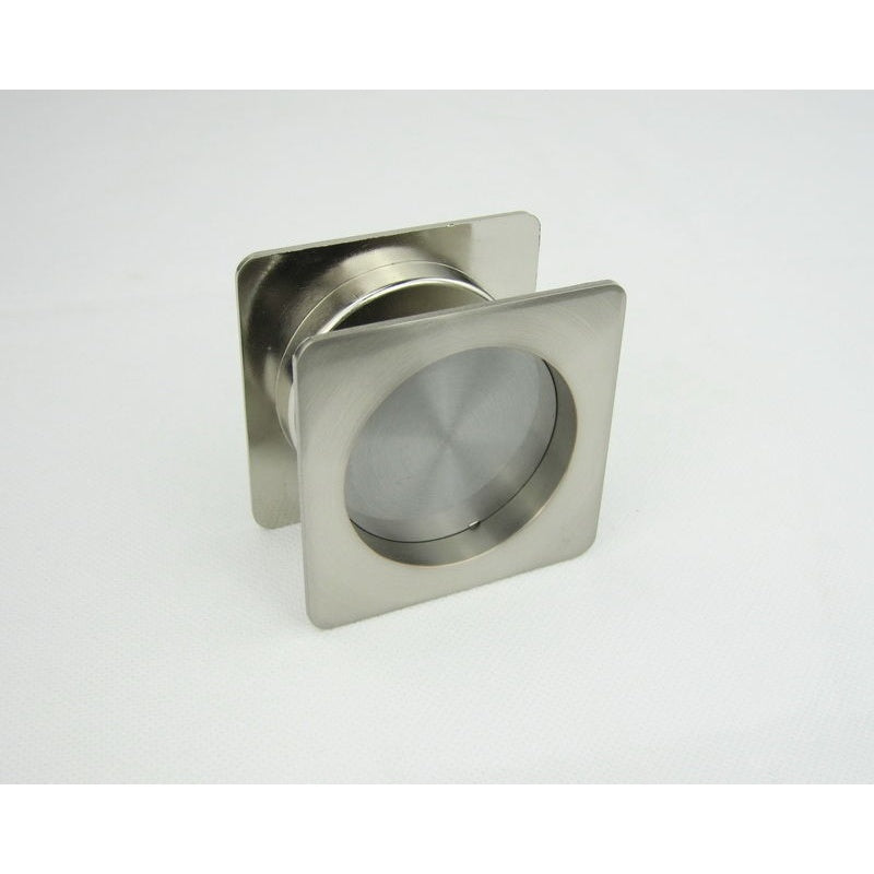 Cavity Sliding Door Lock SQ Satin Nickel -Passage
