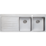 Sonetto Double Bowl Topmount Sink With Drainer