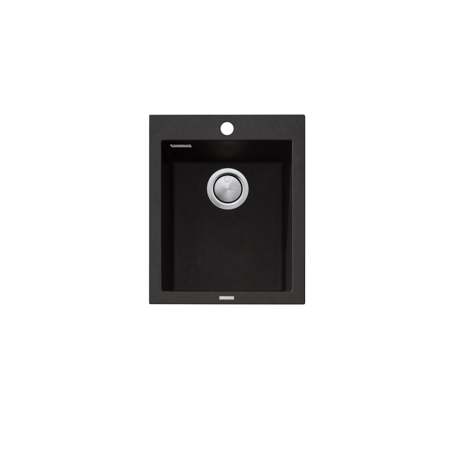 Santorini Black Standard Bowl Topmount Sink