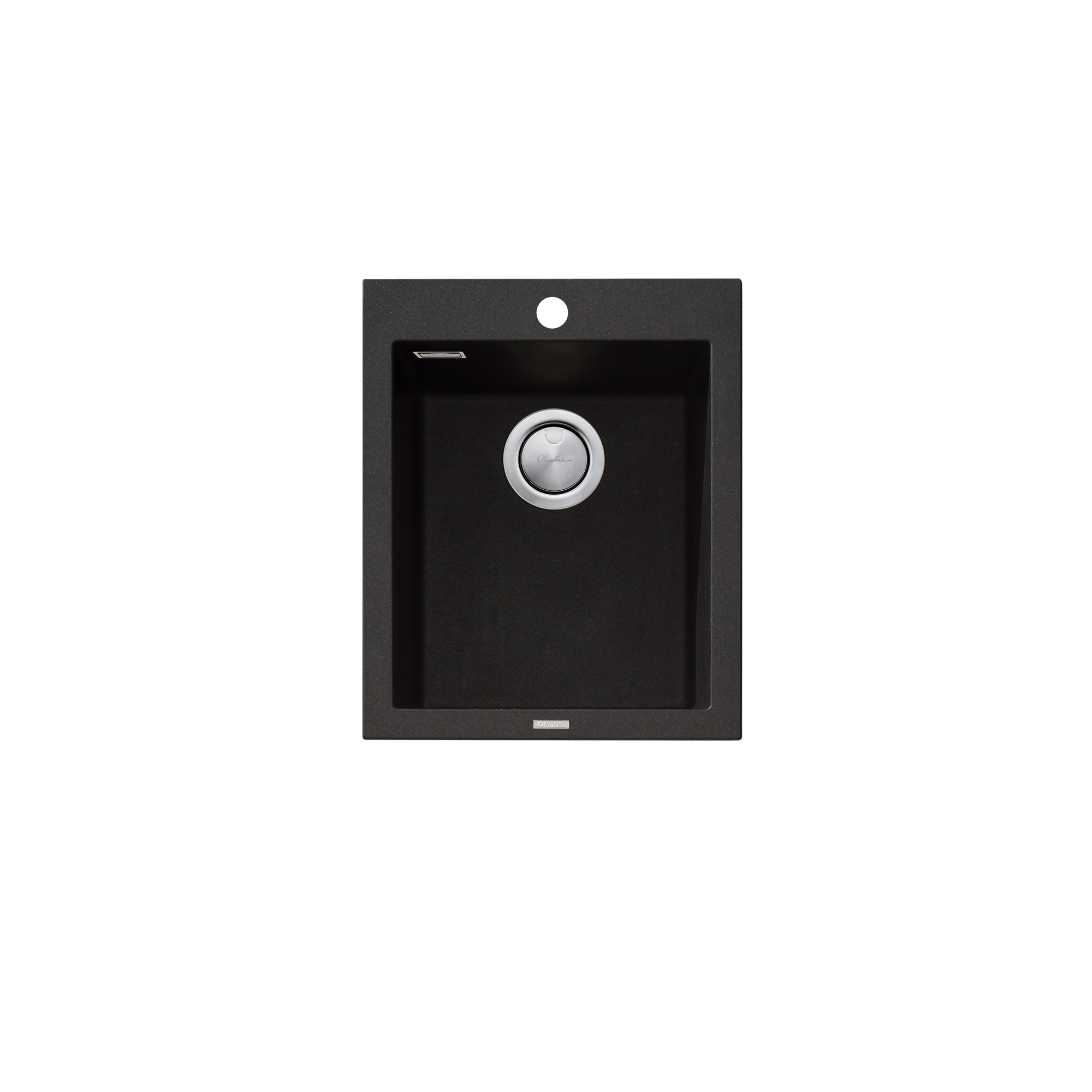 Santorini Black Standard Bowl Topmount Sink
