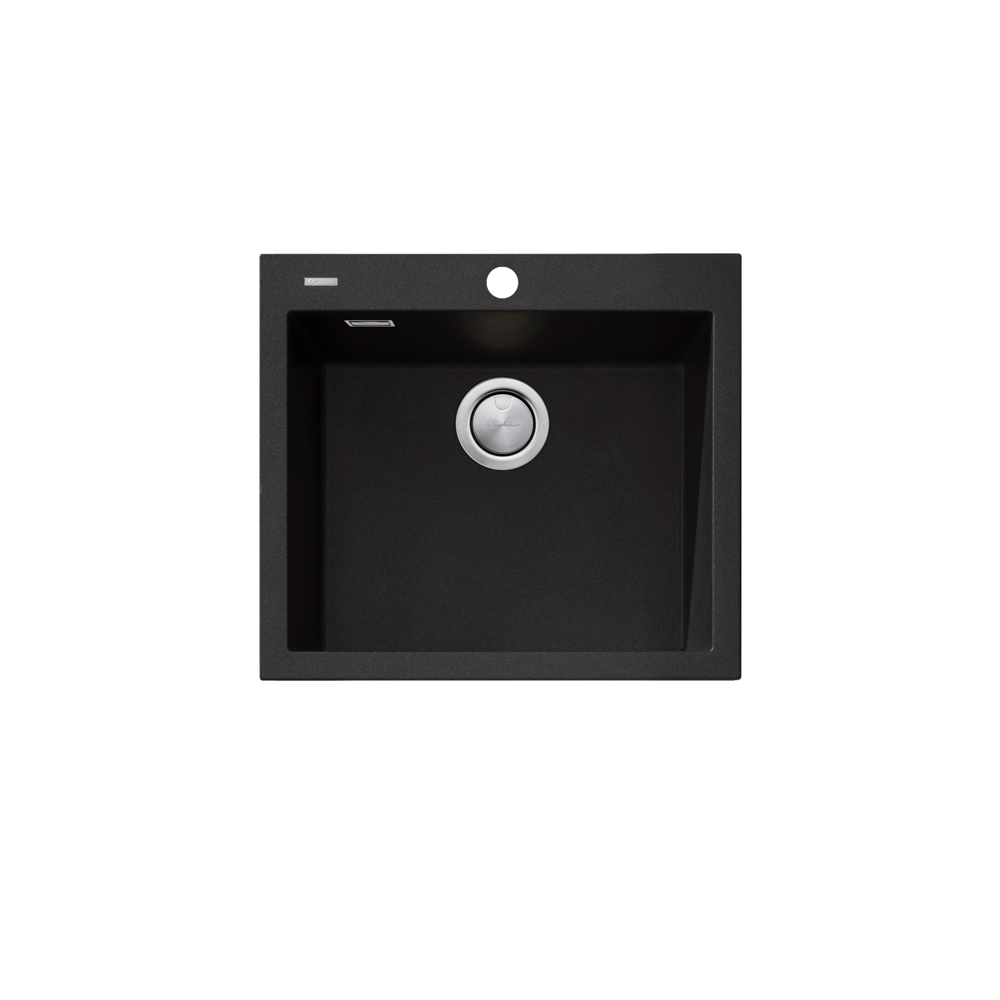 Santorini Black Large Bowl Topmount Sink