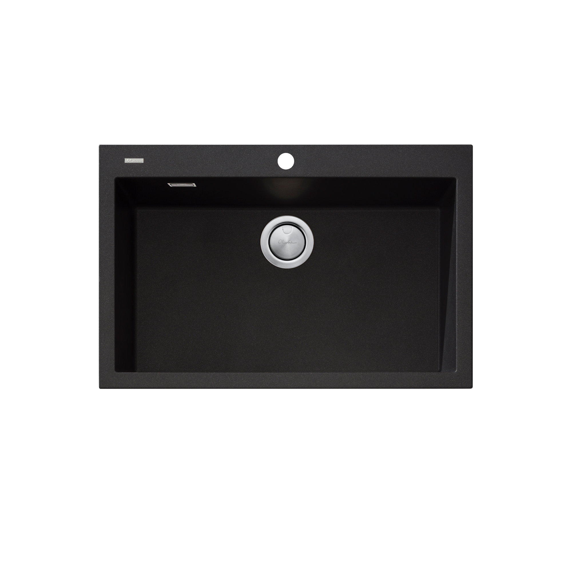 Santorini Black Mega Bowl Topmount Sink