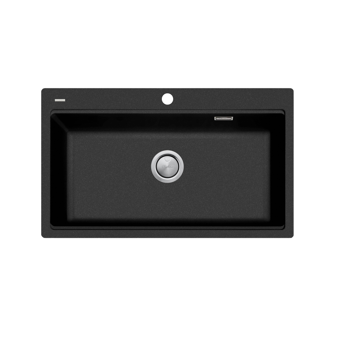 Santorini Black Topmount Workstation Sink