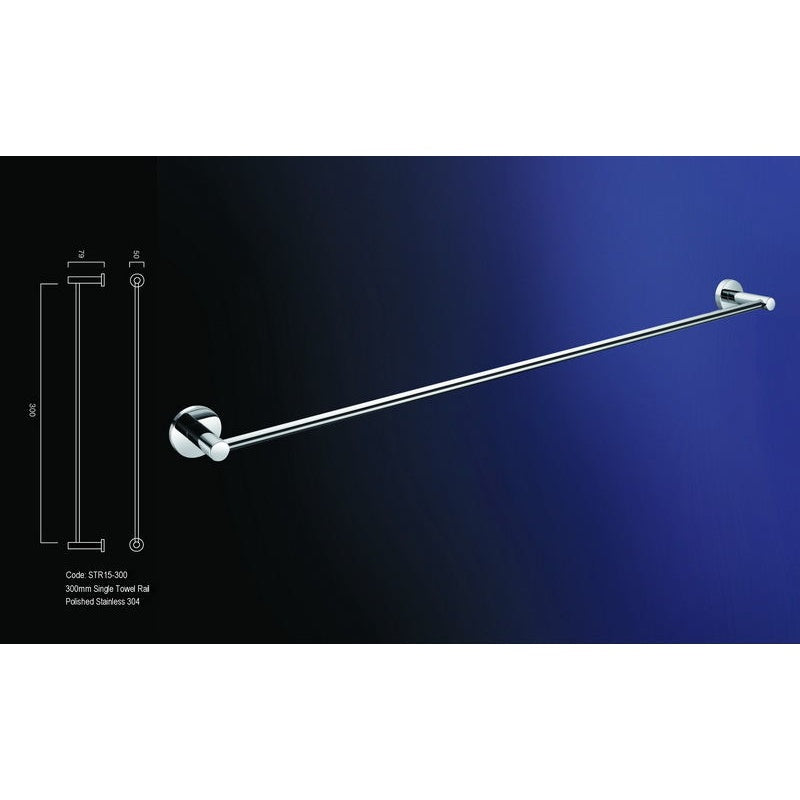 Single Towel Rail (15) 300mm