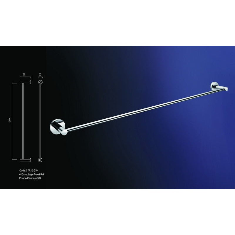 Single Towel Rail (15) 610mm