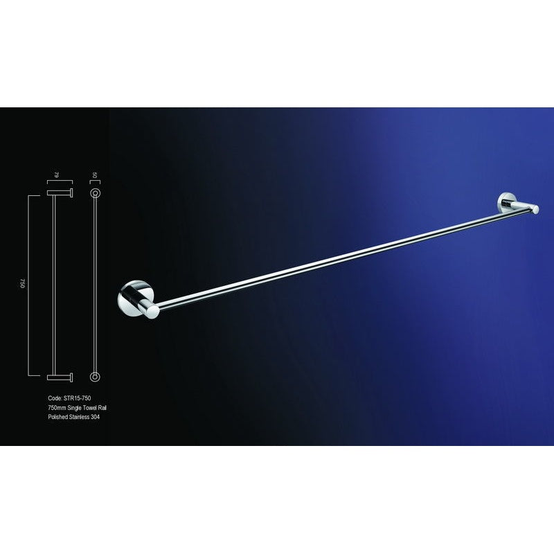 Single Towel Rail (15) 750mm