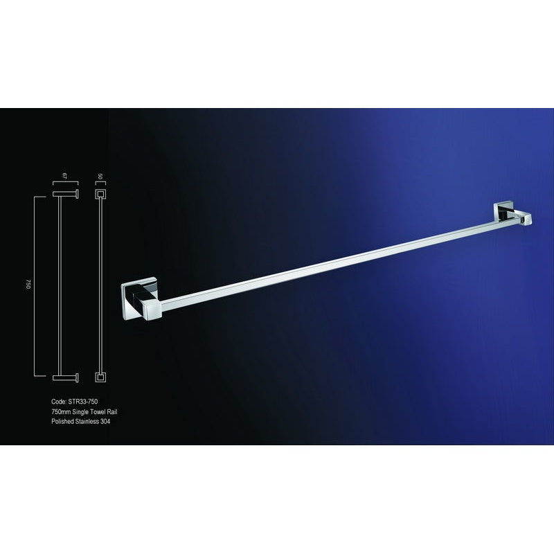 Single Towel Rail (33) 750mm