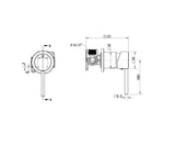 Star Mini Shower Mixer 60mm - Antique Brass
