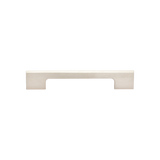 Momo Vieste D Handle 128mm in Aluminium Brushed Nickel - side profile view