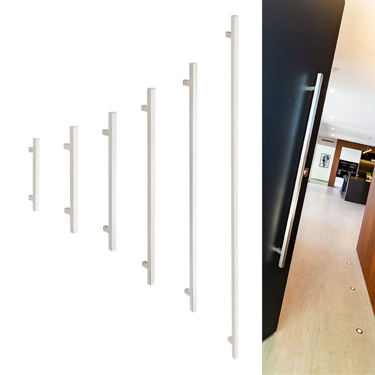 Square Profile Pull Handle – Straight