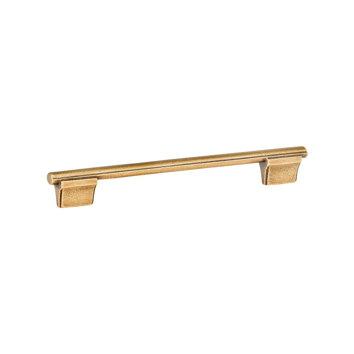 Momo Emma D Handle 160mm in Aged Antique Brass - side profile view