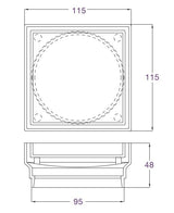 Tile Insert 95mm - Matte Black