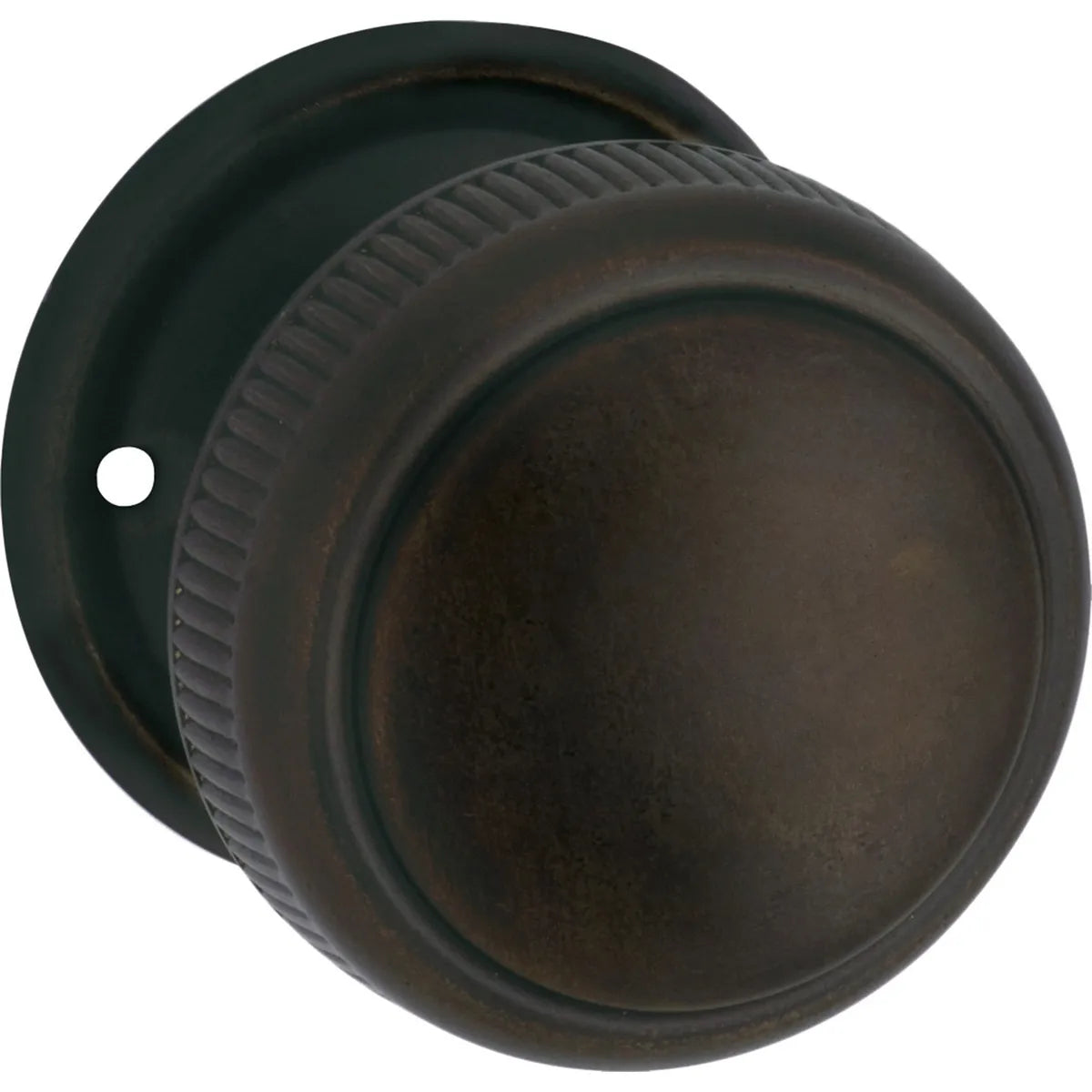 Large Milled Edged Mortice Knob - Round Rose