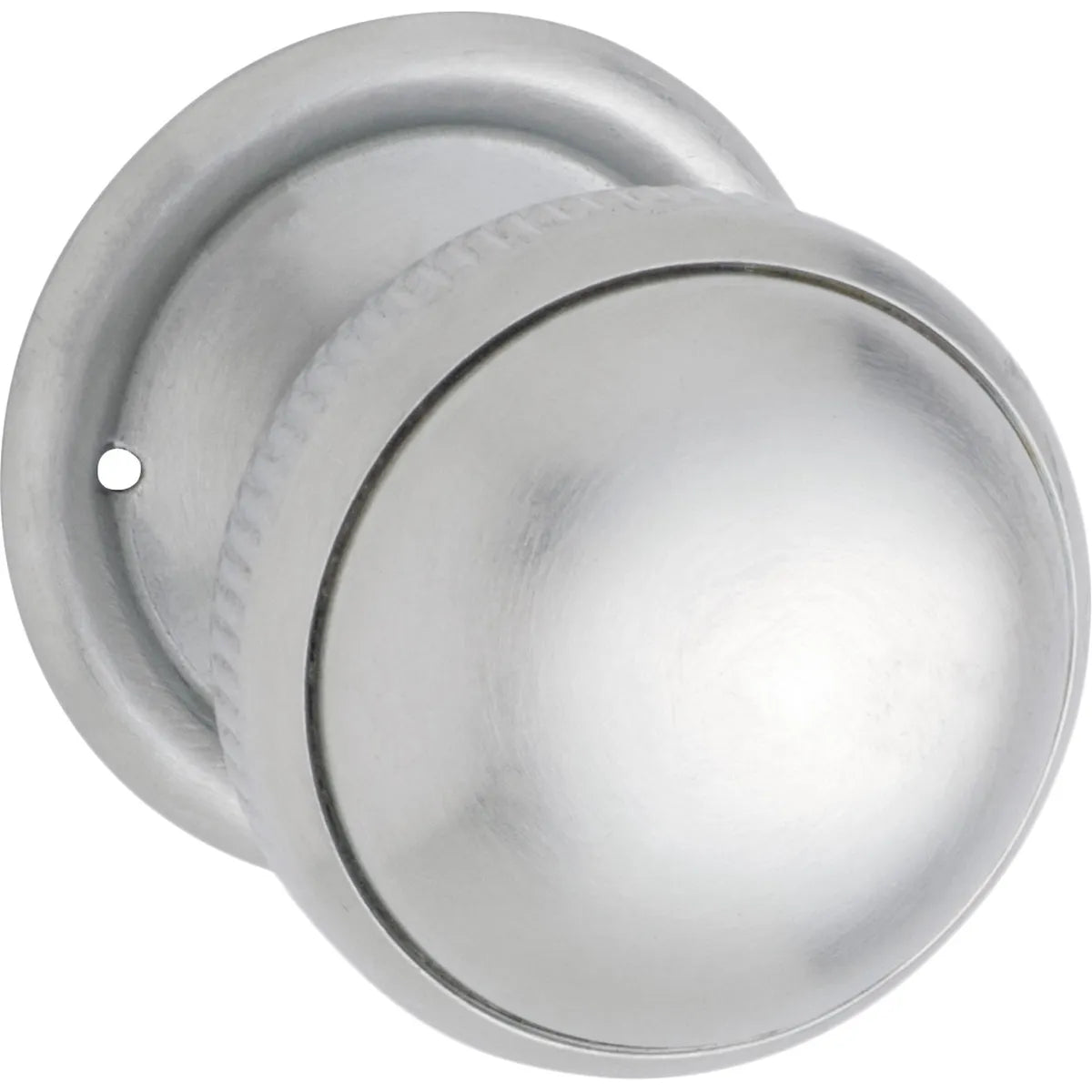 Small Milled Edged Mortice Knob - Round Rose