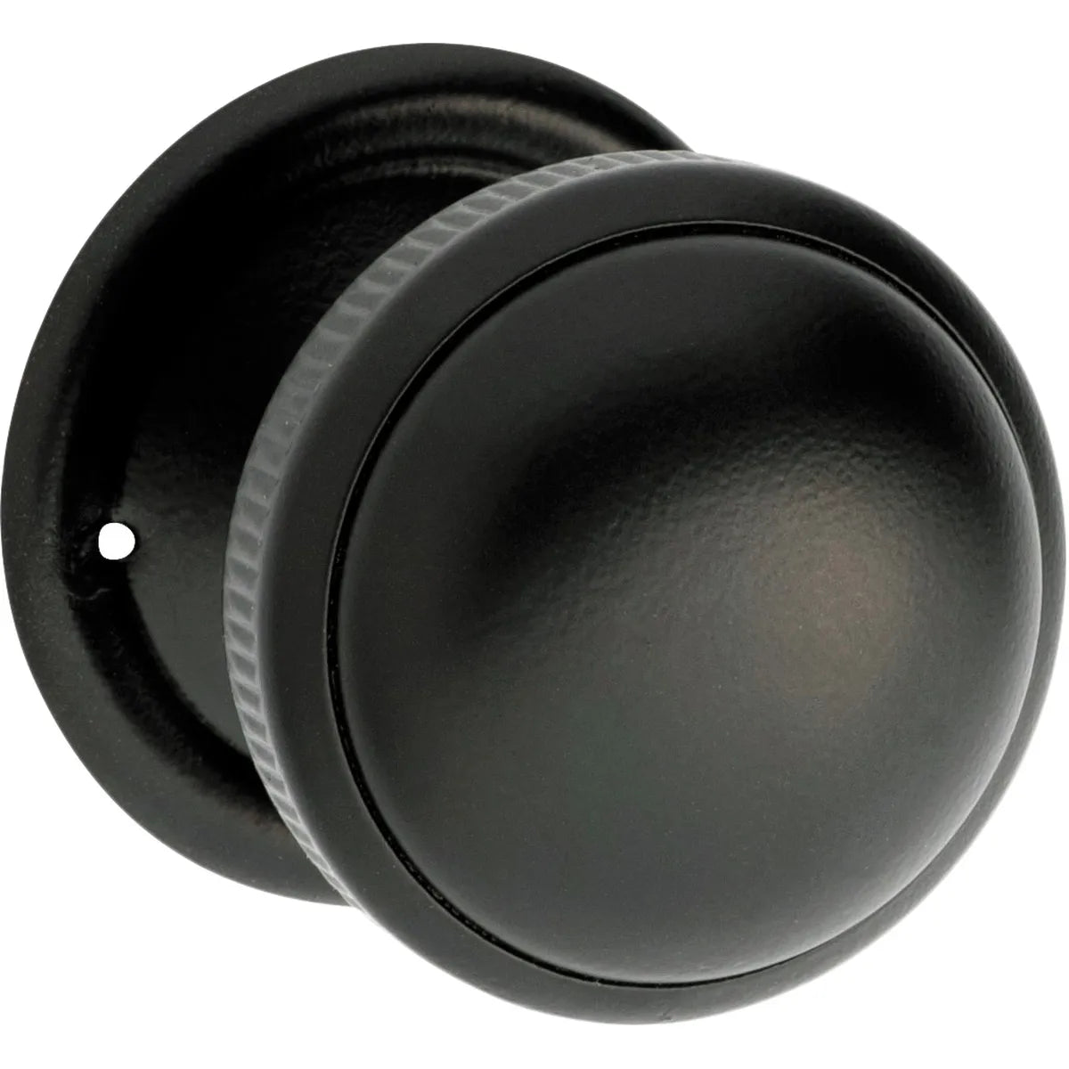Small Milled Edged Mortice Knob - Round Rose