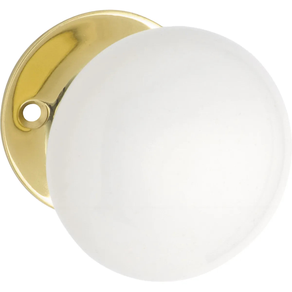 Porcelain Door Knob - Round Rose
