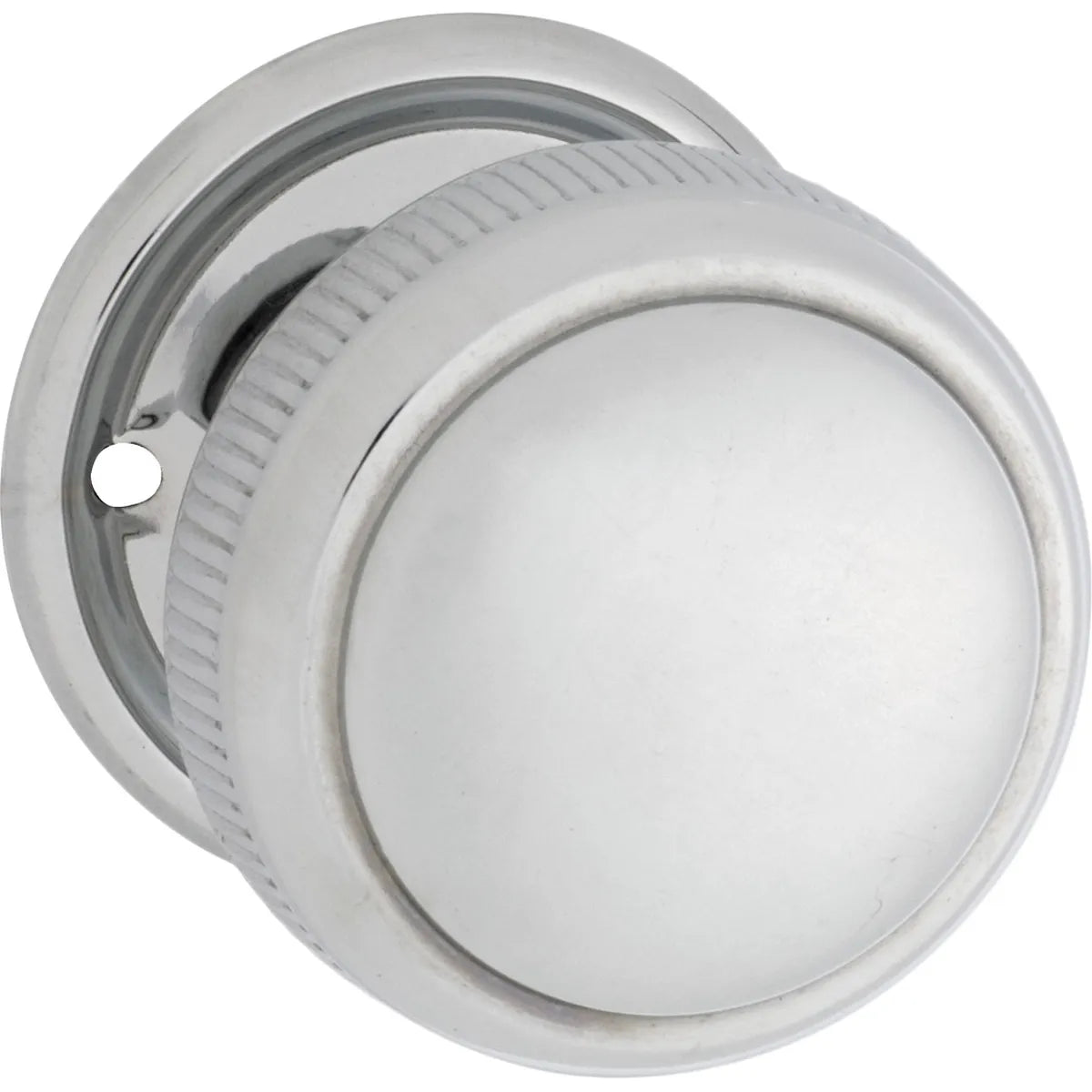 Large Milled Edged Mortice Knob - Round Rose