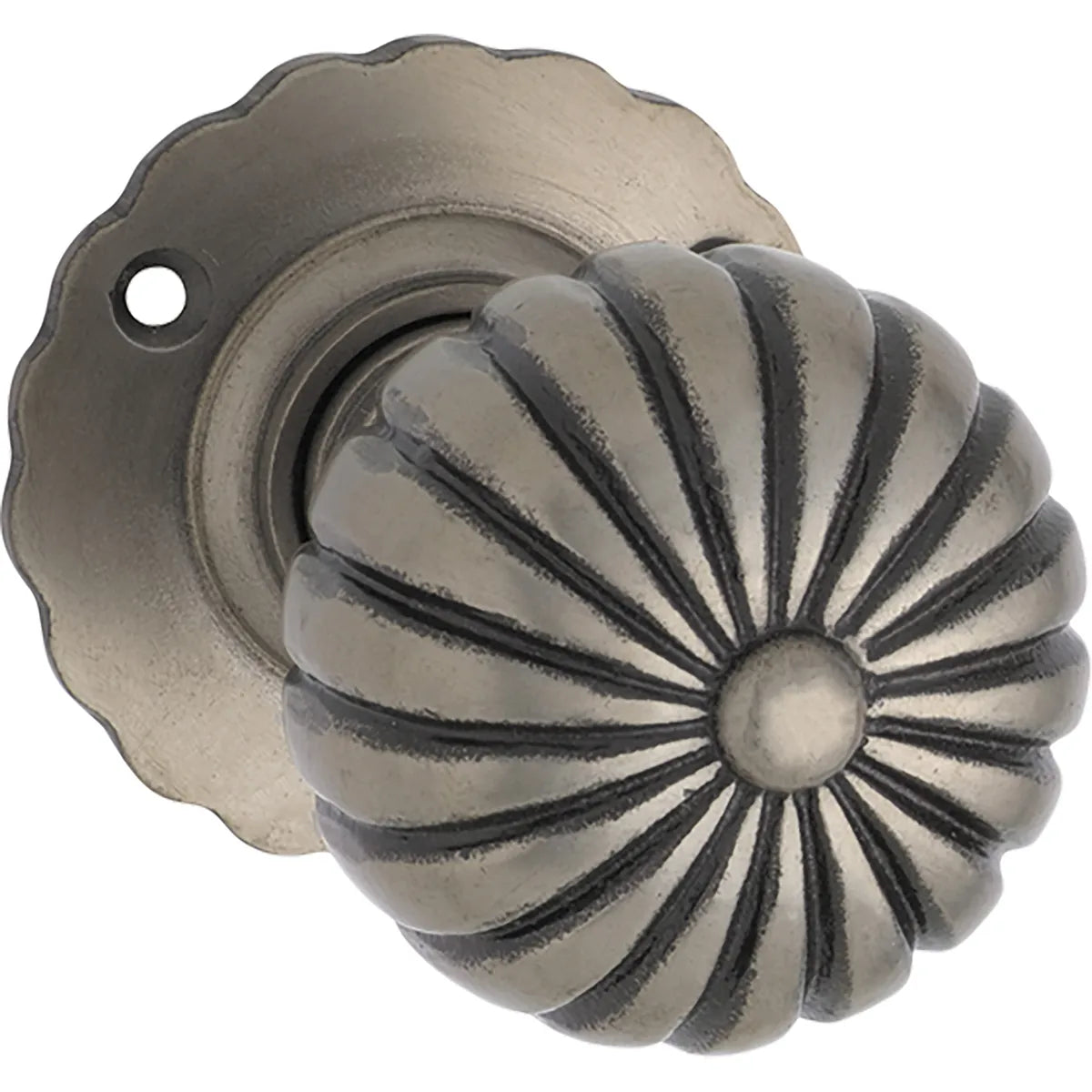 Fluted Mortice Knob - Round Rose
