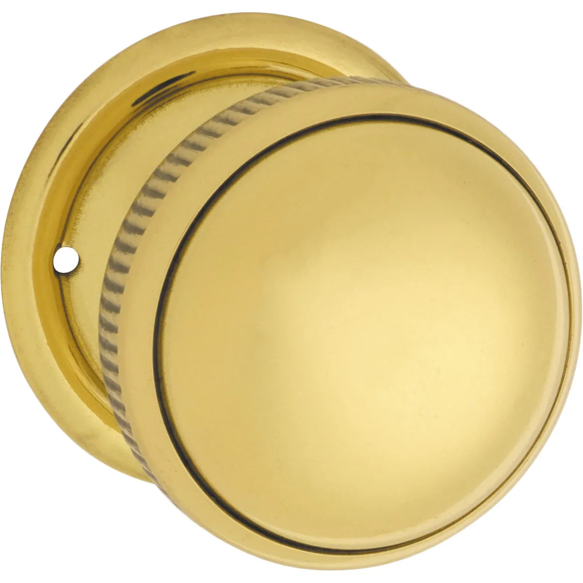 Small Milled Edged Mortice Knob - Round Rose