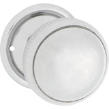 Small Milled Edged Mortice Knob - Round Rose