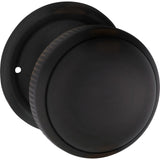 Small Milled Edged Mortice Knob - Round Rose