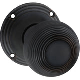 Reeded Mortice Knob - Round Rose