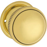 Small Milled Edged Mortice Knob - Round Rose