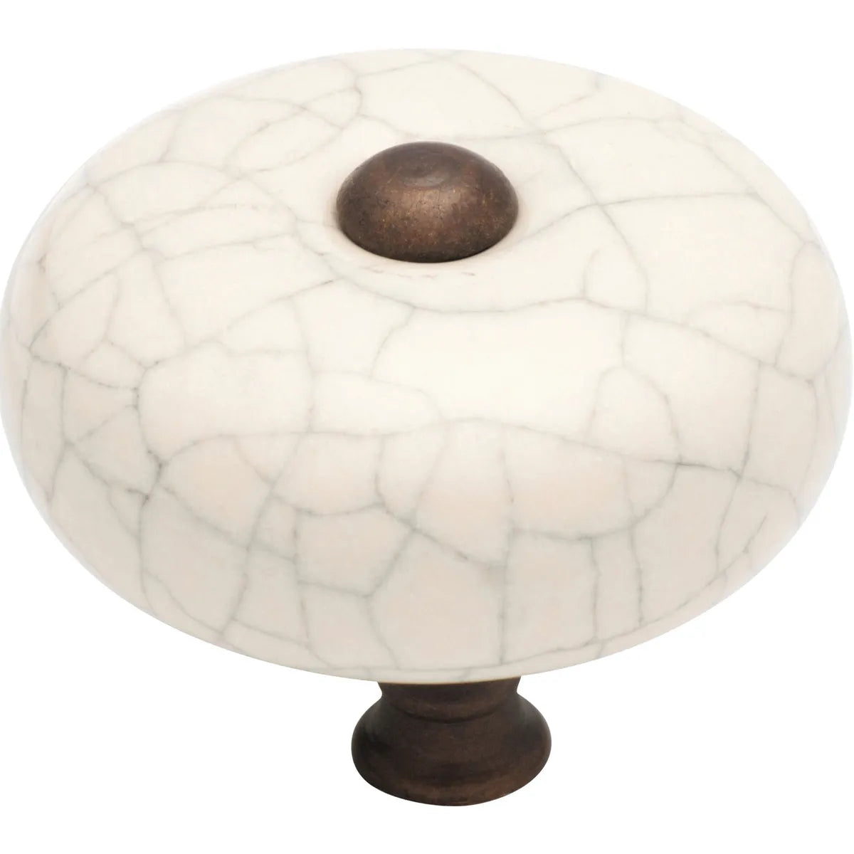 Crazed Round Cupboard Knob - D38xP32mm