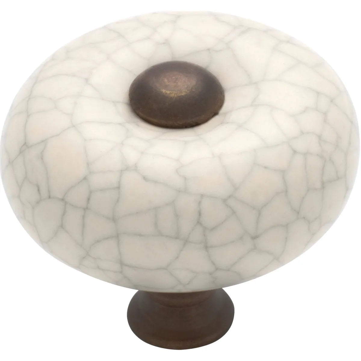 Crazed Round Cupboard Knob - D32xP29mm