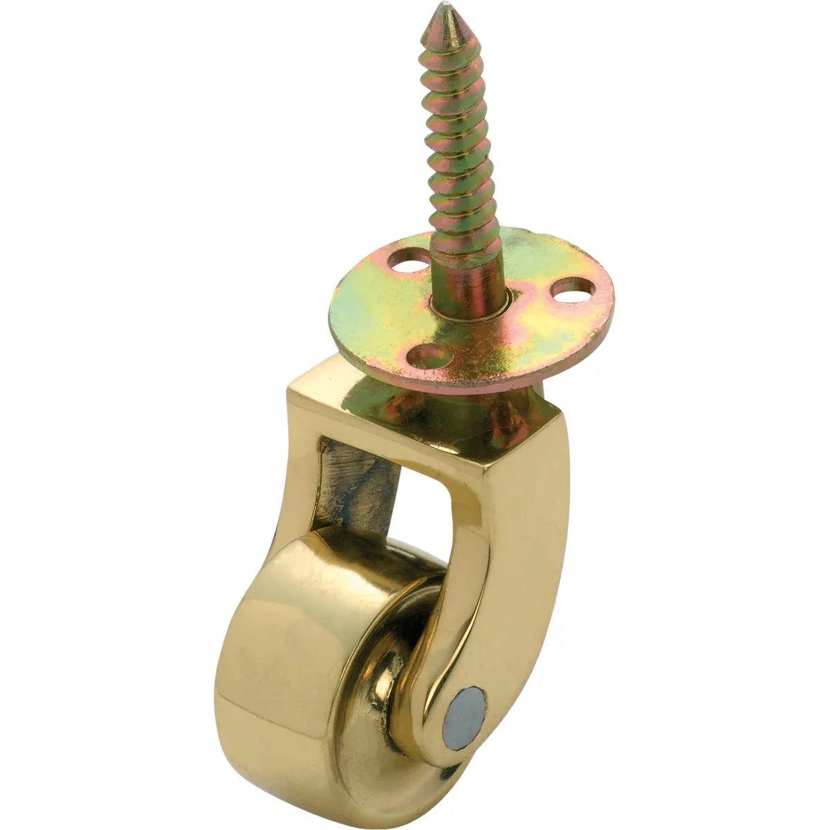 Screw Plate Castors - Brass Wheel D25mm