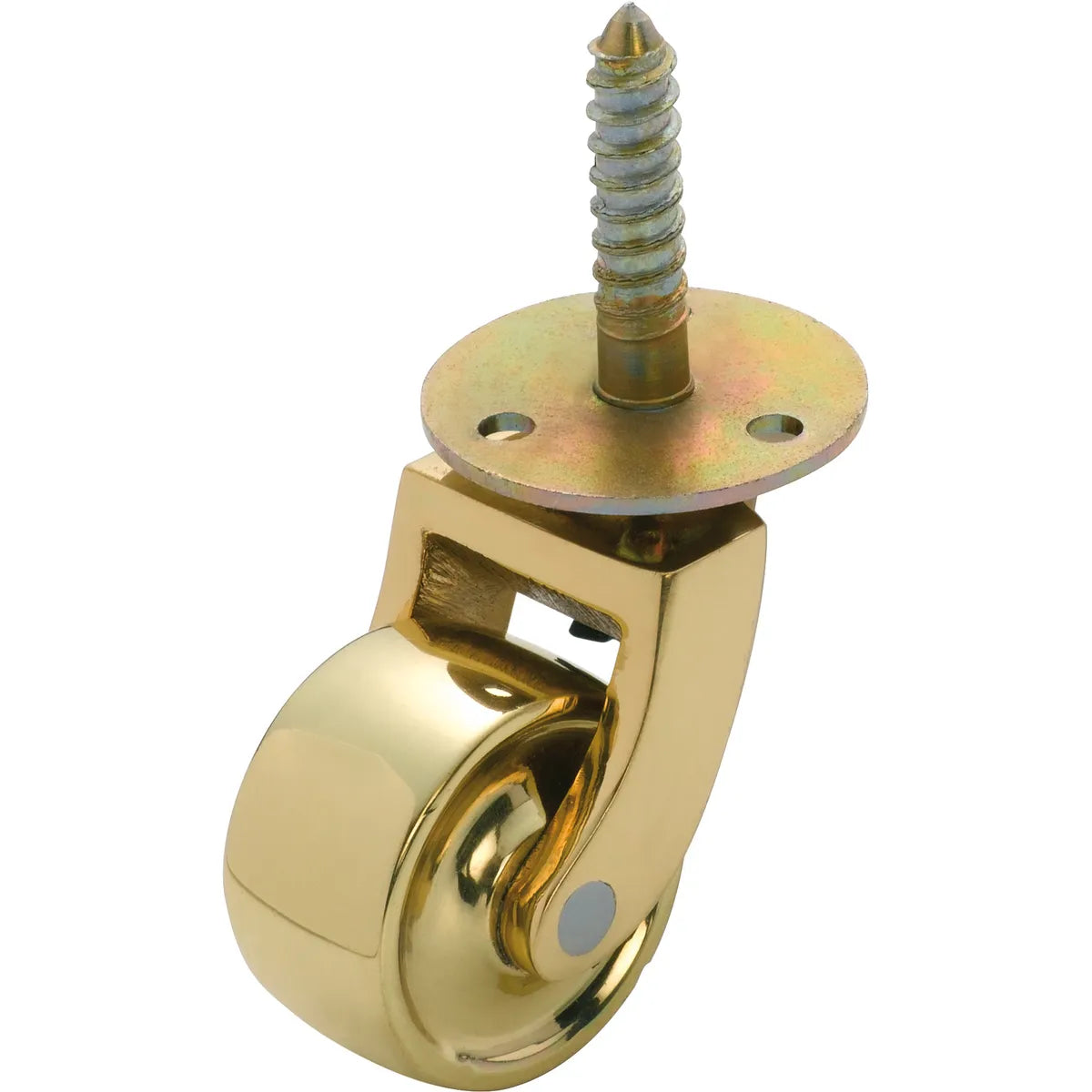 Screw Plate Castors - Brass Wheel D32mm