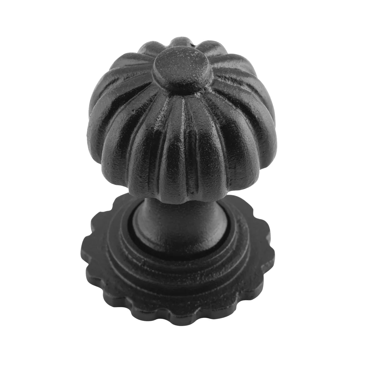 Fluted Cupboard Knob With Backplate - D32xP44mm
