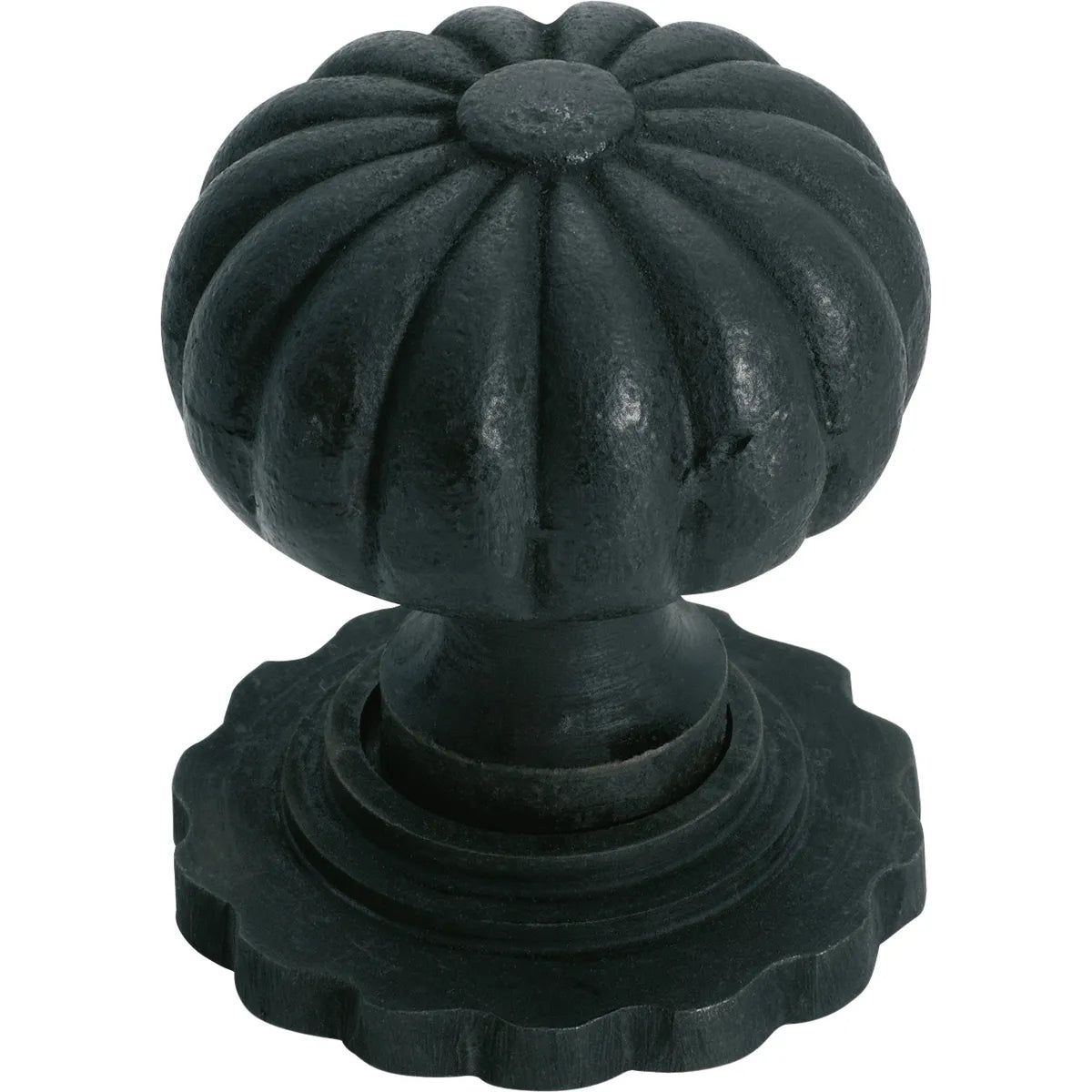 Fluted Cupboard Knob With Backplate - D38xP48mm