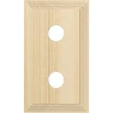 Double Switch & Socket Wood Blocks - Classic Profile