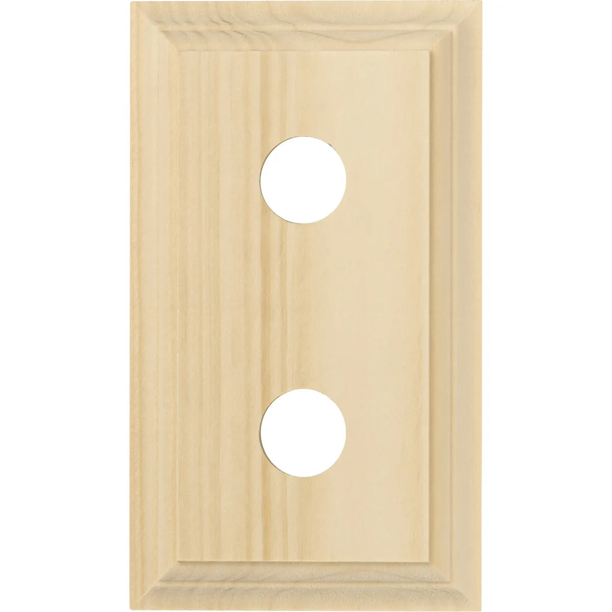 Double Switch & Socket Wood Blocks - Classic Profile