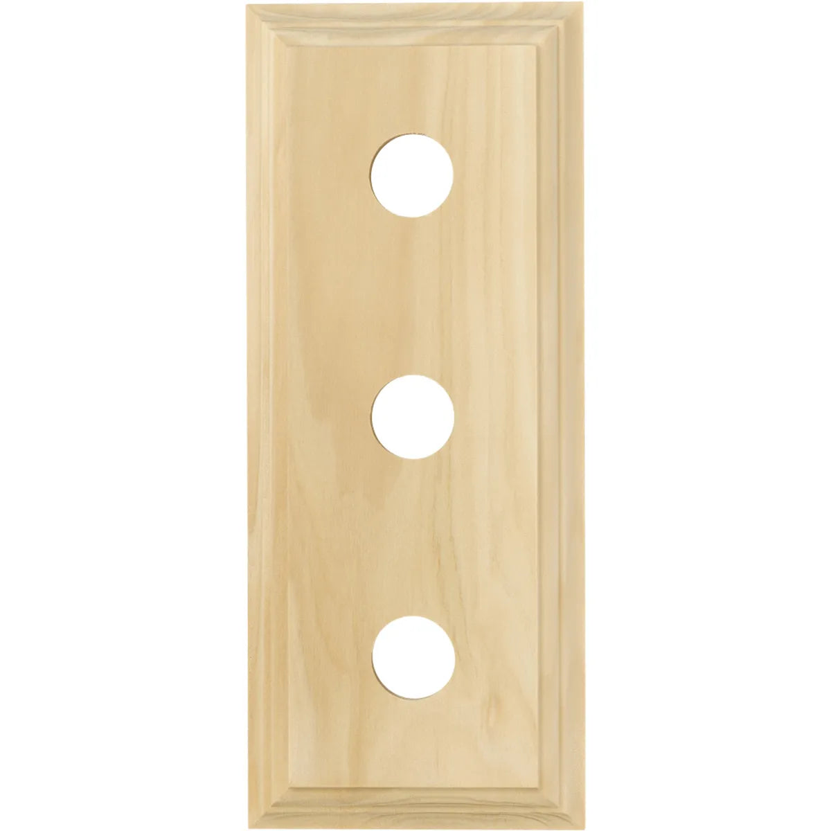 Triple Switch & Socket Wood Blocks - Classic Profile
