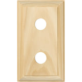 Double Switch & Socket Wood Blocks - Traditional Profile